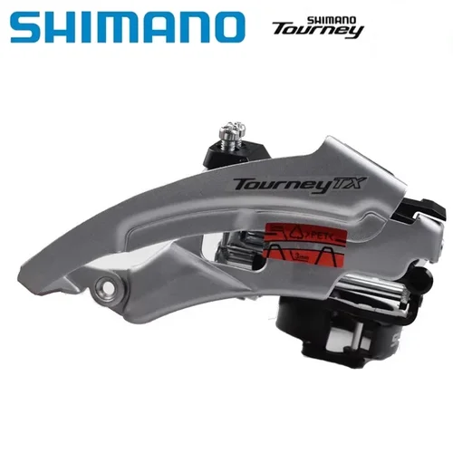 Imagen 2 del producto Shimano Tourney TX FD-TX800 desviador delantero de bicicleta oscilación superior FD TX800 desviadores de bicicleta abrazadera banda montaje 3x8/7 velocidades