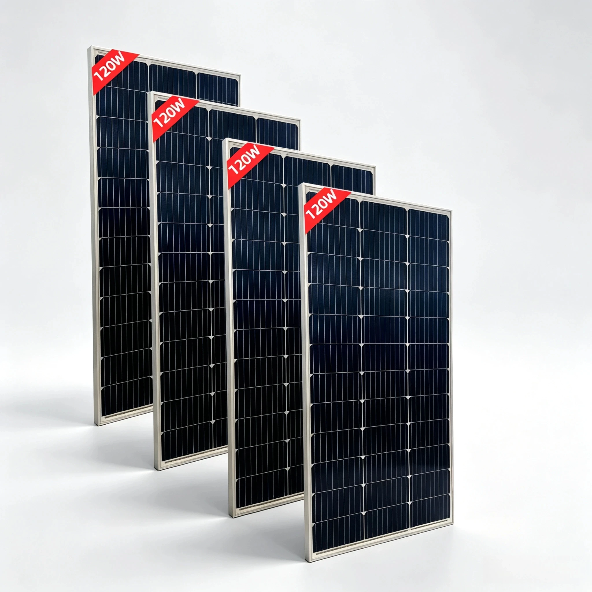 480W Temperglas-Solarpanel, 4 Stück 120W Solarpanels mit monokristallinen Solarzellen, hohe Umwandlungseffizienz für Wohnmobile, Camping, Stromversorgung zu Hause