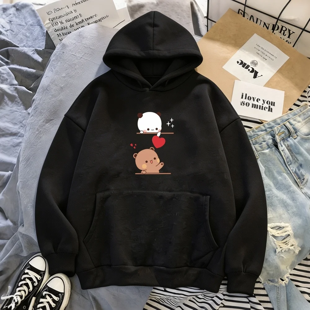 Bubu Dudu hoodies fashion tops graphic 2026 tops long sleeve pullover Women Loose