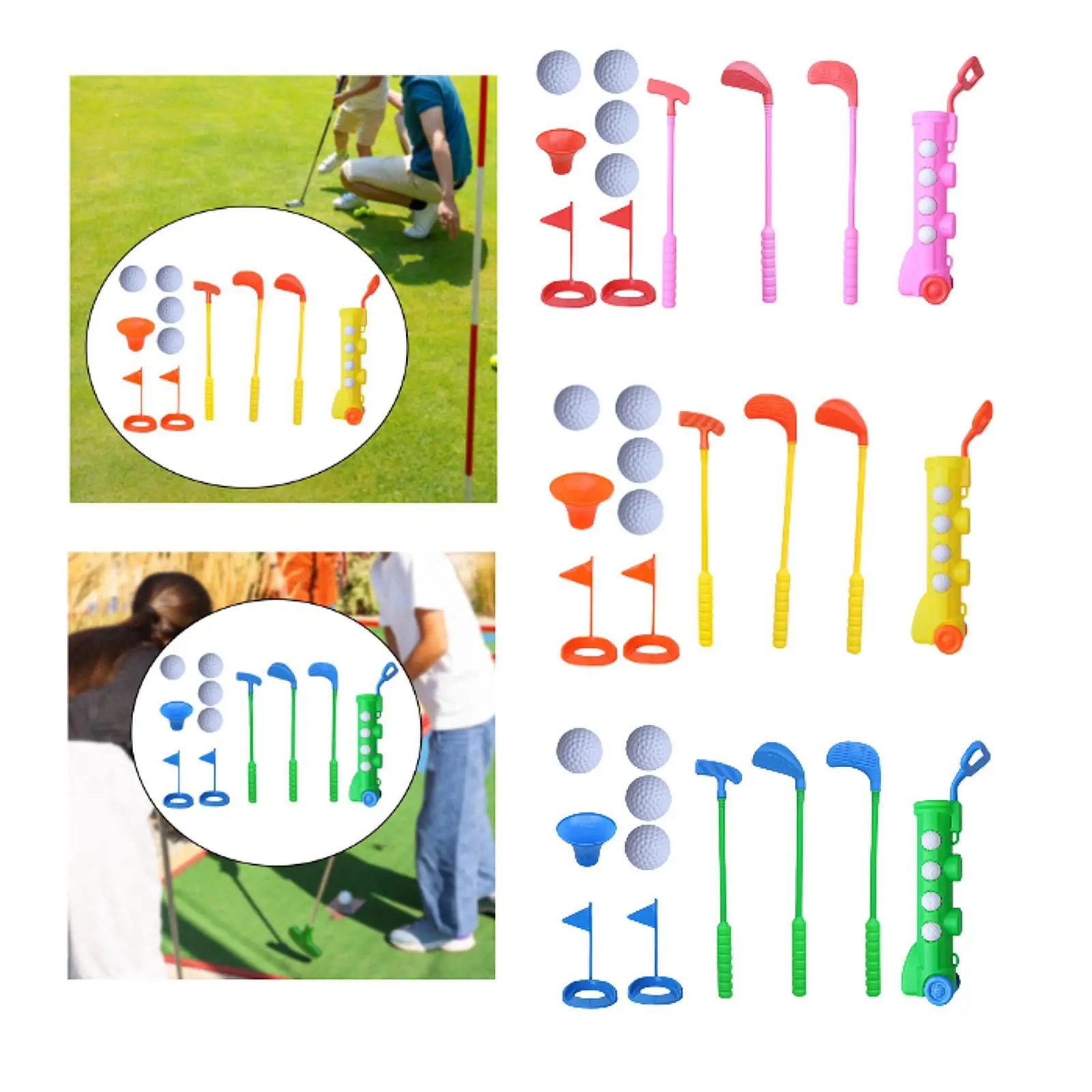 

Kids Golf Set Mini Golfs Play Set for Children Kids 3 4 5 6 7 8 Years Old