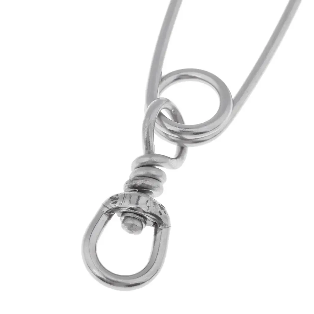 Fishing Connector Stainless Steel Long Line Clips Silvery Shock Resistant Gear for Shark and Branch Line Fishing