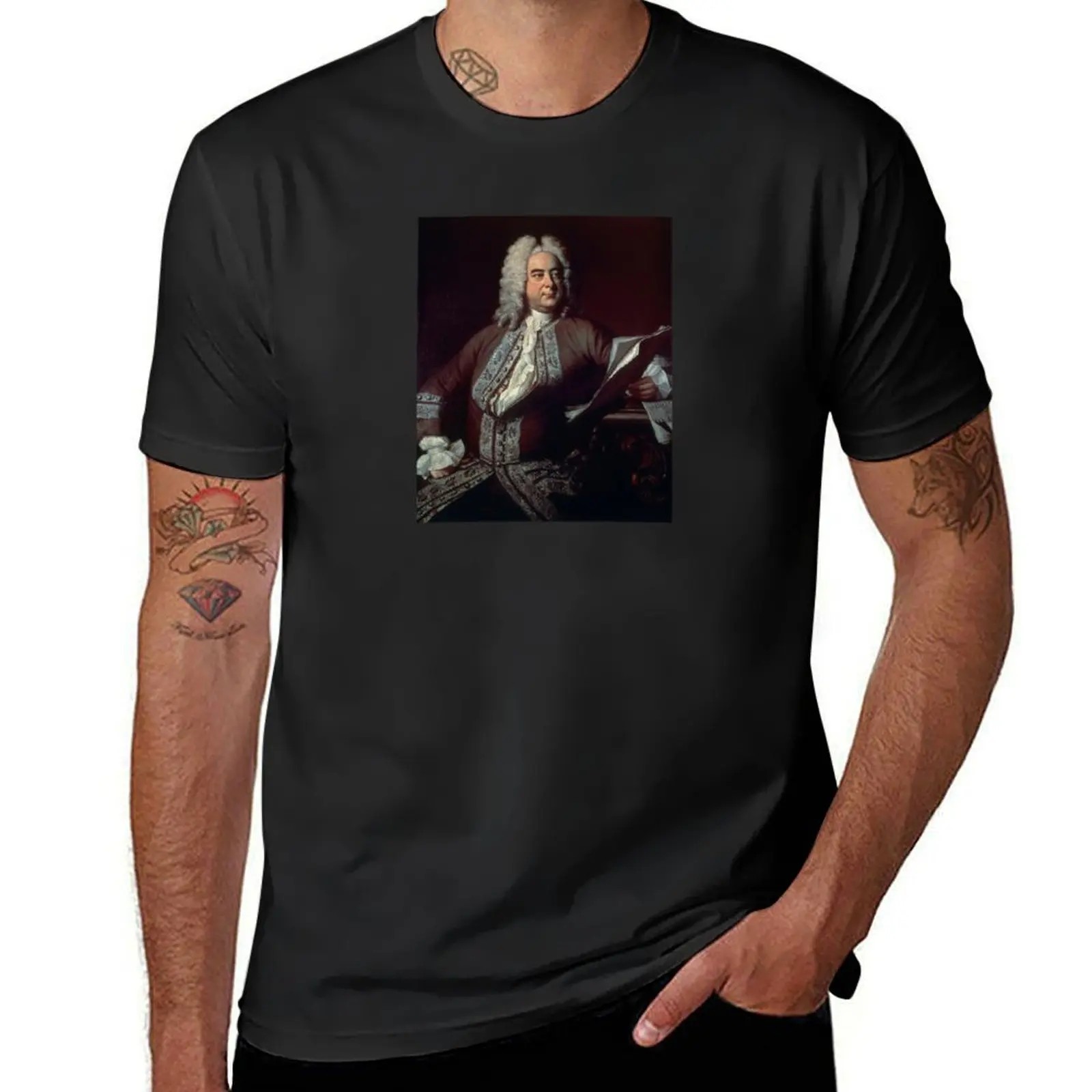 

George Handel, German Baroque Composer T-Shirt shirts graphic tees customizeds Men's clothing