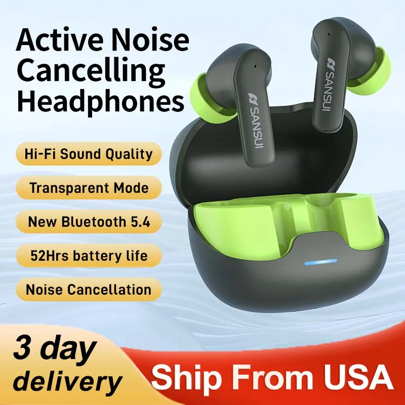 

W23 ANC ENC Dual Noise Cancelling Bluetooth Earbuds Hi-Fi Stereo Sound Sport Music Mic TWS Wireless Earphone