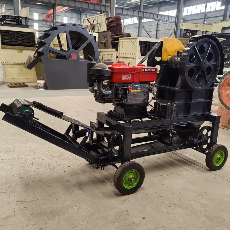 Diesel-powered Mobile Jaw Crusher Stone Crushing Machine Sealed Cement Clinker Breaker Sample Stone Jaw Crusher Jaw Crusher