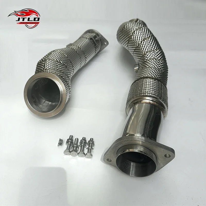 

JTLD Performance 304SS Decat Non Cat Downpipe для BMW G8X G80 M3 G82 M4 G87 M2 Выхлопные пробирки с теплозащитным экраном
