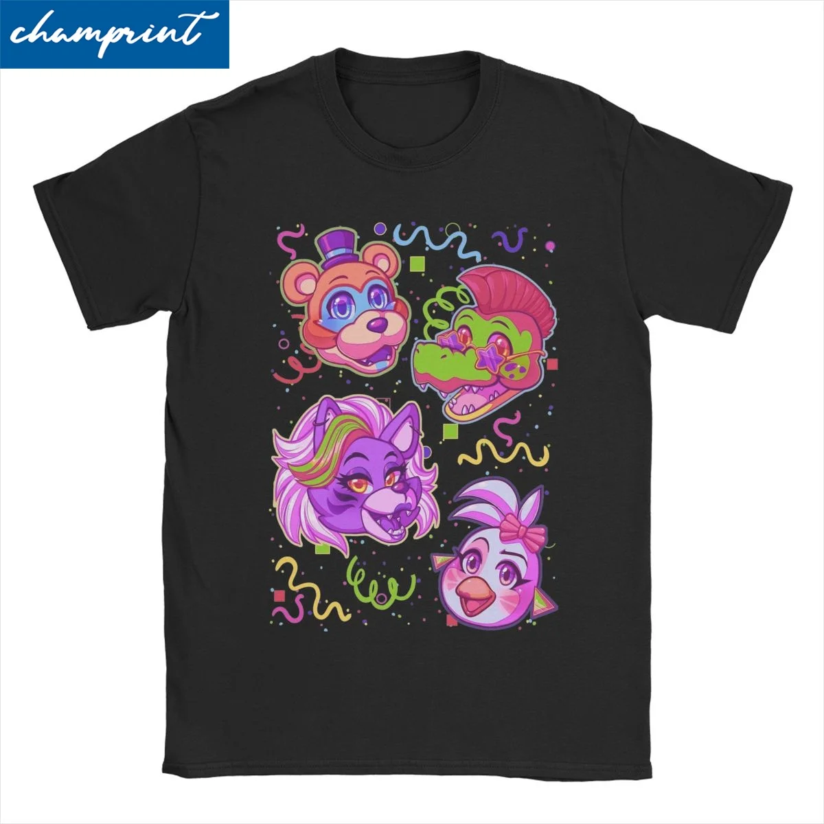 Roxanne Wolf Security Breach T-Shirt Men Women FNAF Game Fun Cotton Tee Shirt O Neck Short Sleeve T Shirt Summer Clothes