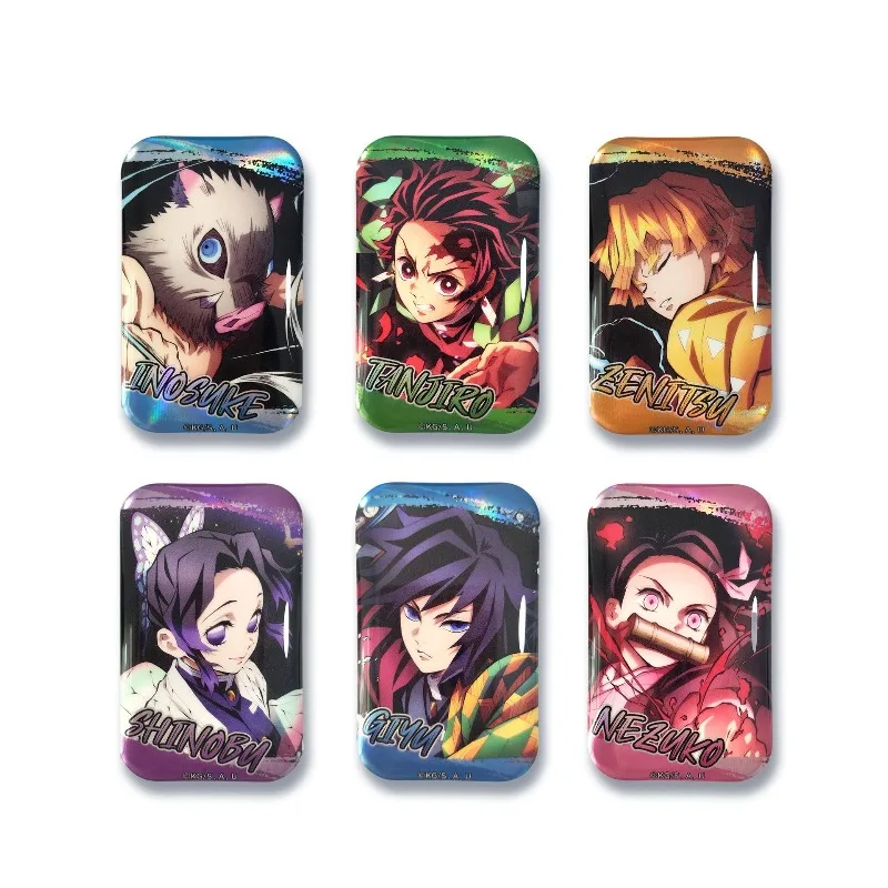 

Anime Demon Slayer Badge Zenitsu Tanjirou Shinobu Inosuke Giyu Nezuko DIY Bag Hat Collar Lapel Brooch Collect Gifts