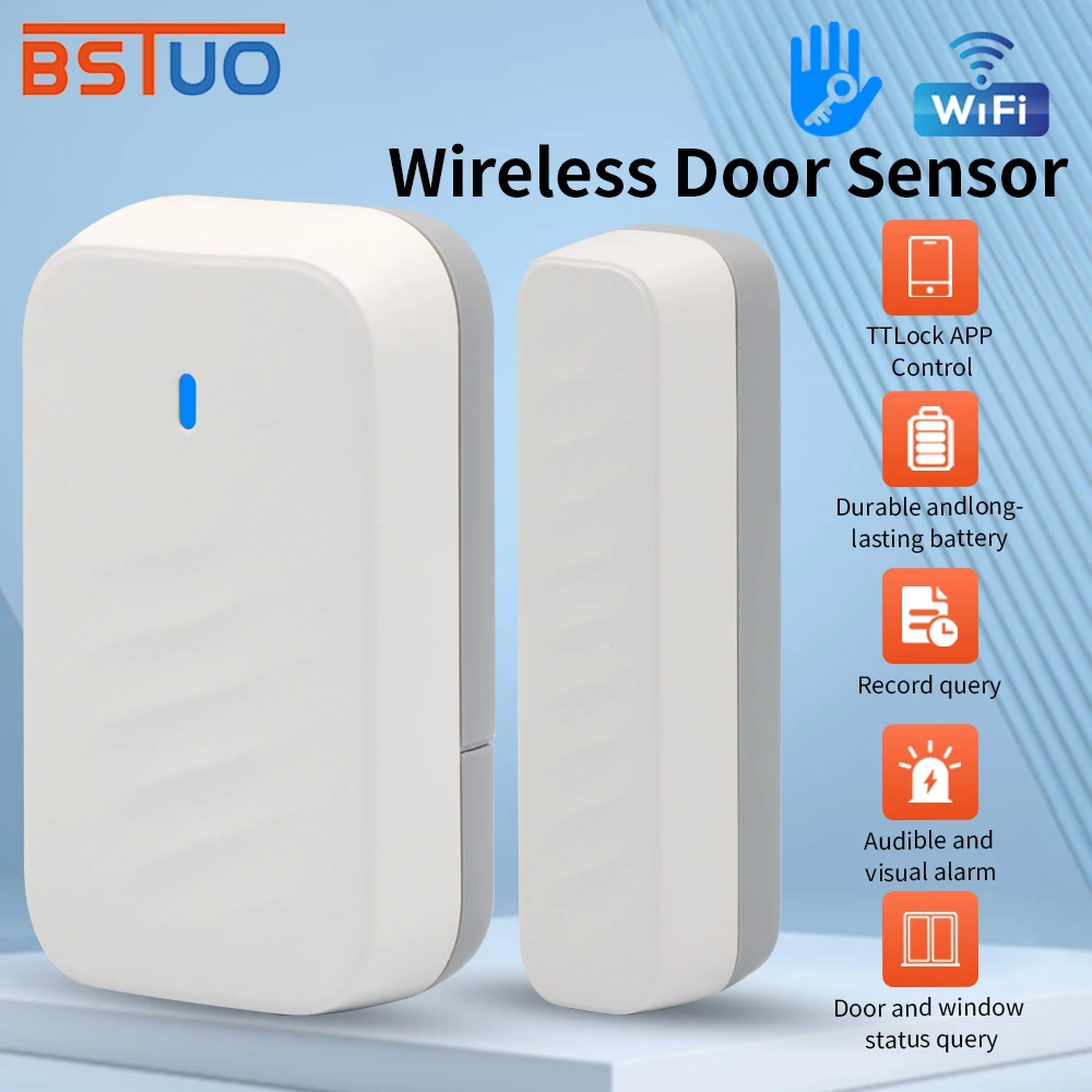 

Беспроводной датчик двери TTLOCK 2,4 ГГц, обнаружение контактов дверей, открытие окна, закрытие Status DS3, работает с приложением G2 TTLOCK, умные замки