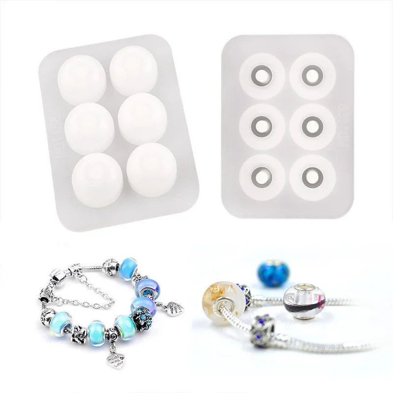 SNASAN Silikonform für Schmuckperlen, 9 mm, 12 mm, 16 mm, Würfelkugel, 6 Fächer, Epoxidharz-Silikonform, handgefertigtes DIY-Material – Detail 13