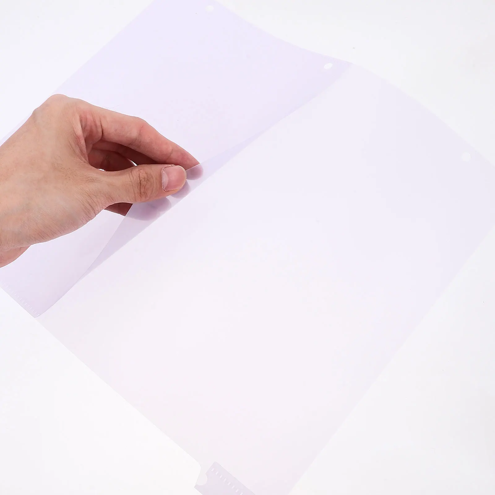8 pcs A4 File Divider Pockets Plastic Binder Dividers With Pockets For Documents Transparent Page Protectors Hole-Punched