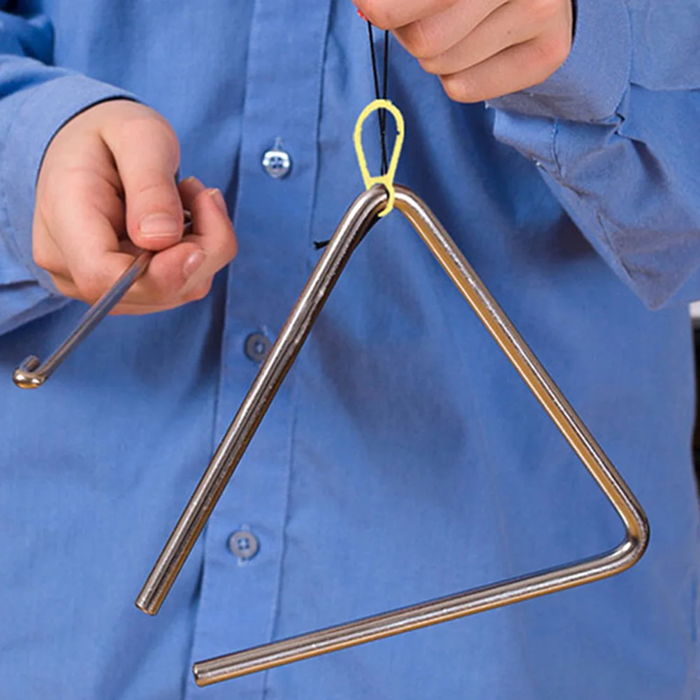 

Percussion 5 Sets 456789 Inch Kids Metal Triangle Bell Musical Toys Portable Children Triangle Percussion Instrument Educational
