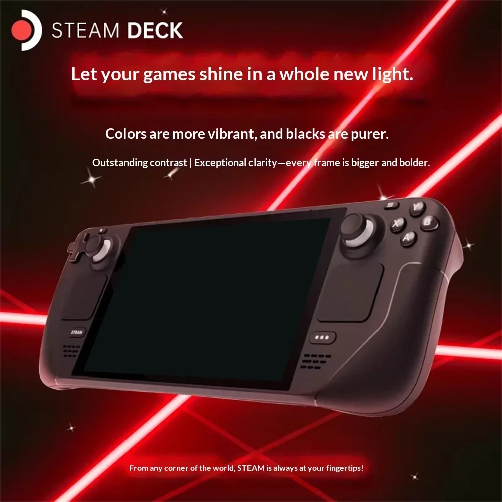 Valve Steam Deck OLED Handheld Gaming PC 512GB 7.4 Inch 90Hz Touchscreen SteamOS Portable Game Console with WiFi 6E Bluetooth