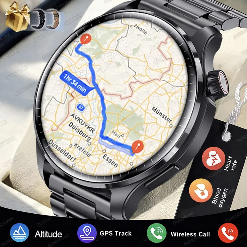 

Новые смарт-часы 2026 года с GPS, Bluetooth-вызовами, компасом, альтиметром, водонепроницаемостью IP68 и AMOLED-экраном для мужчин и женщин