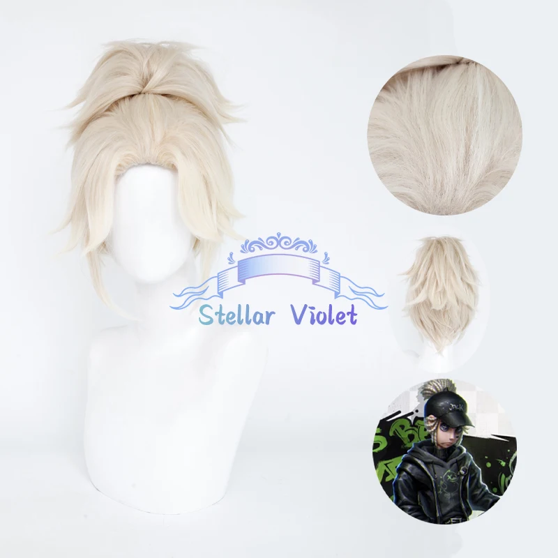 المرتزقة Naib Subedar شعر مستعار لعبة الهوية الخامس شعر مستعار تأثيري الاصطناعية الشعر المرتزقة تأثيري الباروكات 40 سنتيمتر البيج هالوين غطاء شعر مستعار مجاني