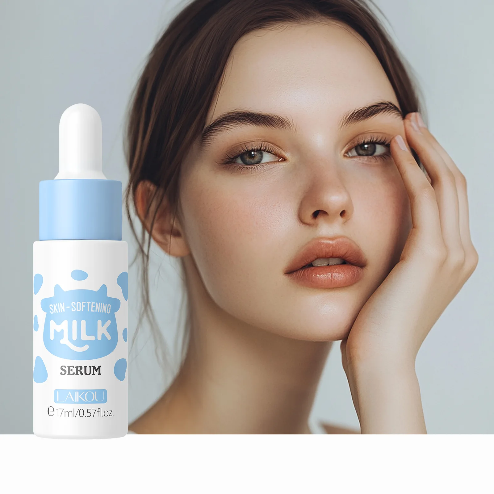 LAIKOU 17ml Milk Facial Serum for Face Skincare Moisturizing Hydrating Facial Essence Beauty Face Serum Skin Care Products