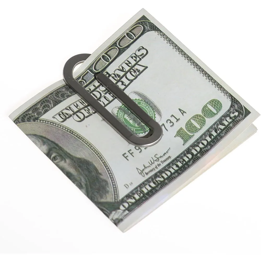 Money Clips Paper Clip Creative Stainless Steel Metal Large Paperclip Ticket Paper Clip Holder Folder Banknote Clip Silver image 3