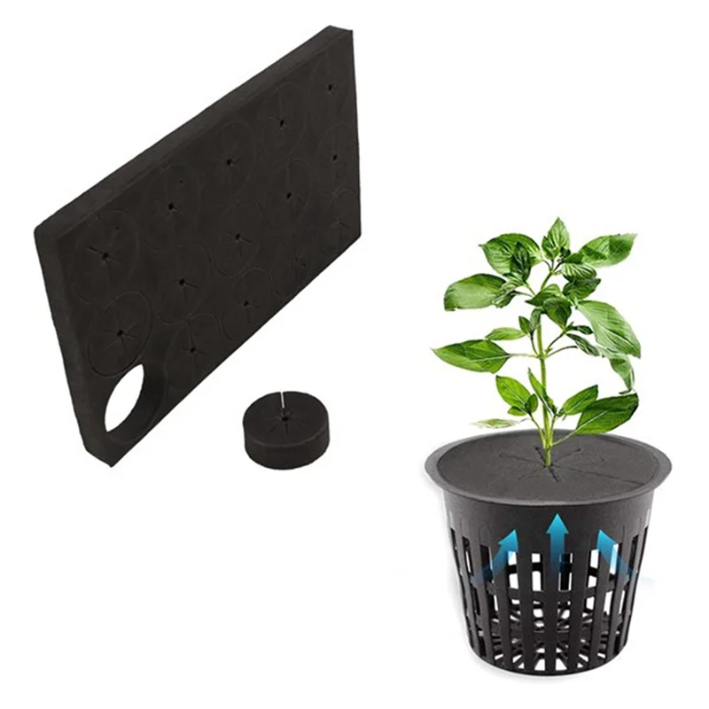 A20F-240Pcs Garden Clone Collars Neoprene Inserts Sponge Block For 2 Inch Net Pots Hydroponics Systems And Cloning Machines