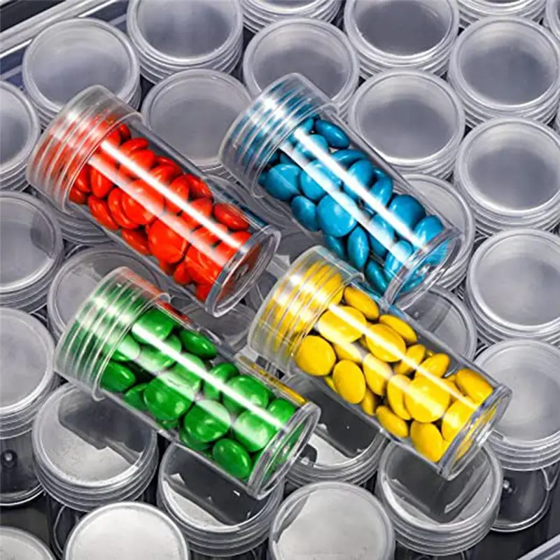 A77K 2 Pack Painting Boxes, 120 Grids Plastic Beads Storage Container, 5D Embroidery Accessories Storage Organizer