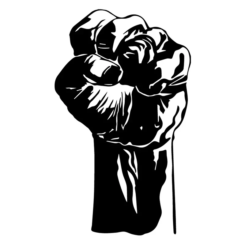 

Creative Combat Power Fist Applique Fashion Car Decoration Personality Pvc Waterproof Applique Black/white, 18cm*11cm