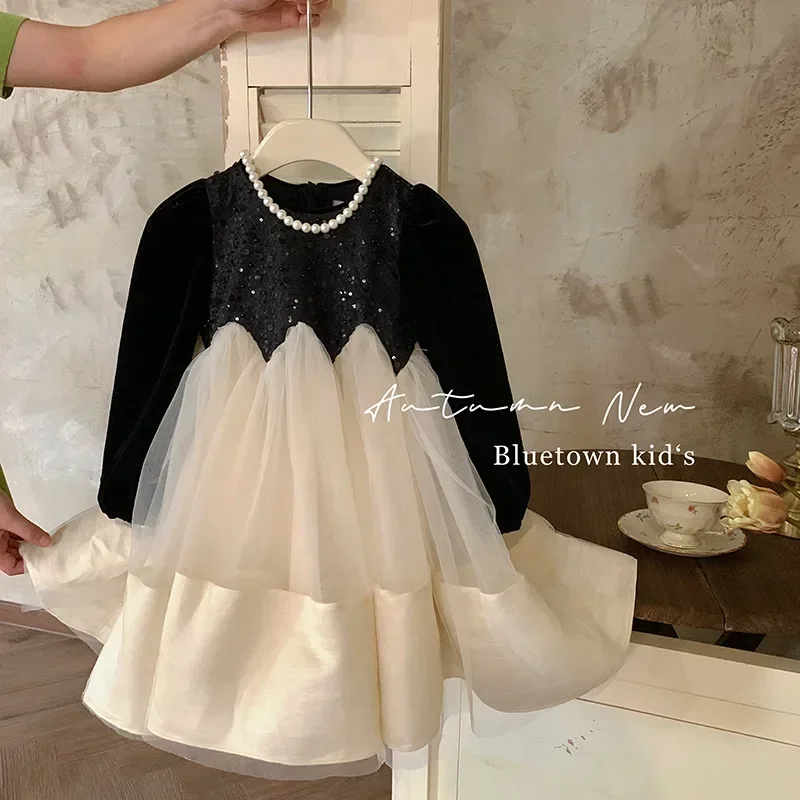 Robe de soirée élégante pour filles, tenue de Rhblanche au dos, vêtements pour enfants