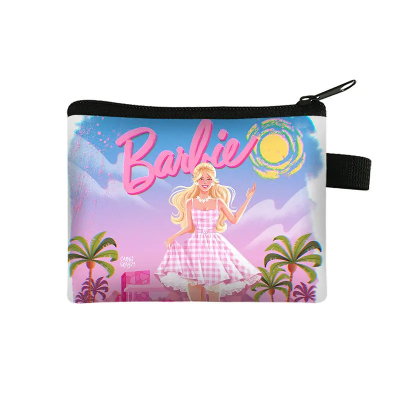 Barbie Movie Peripheral Woman Wallet Girl Cute Cartoon Portable Card Bag Fashion Large Capacity Change Key Lipstick Storage Bag