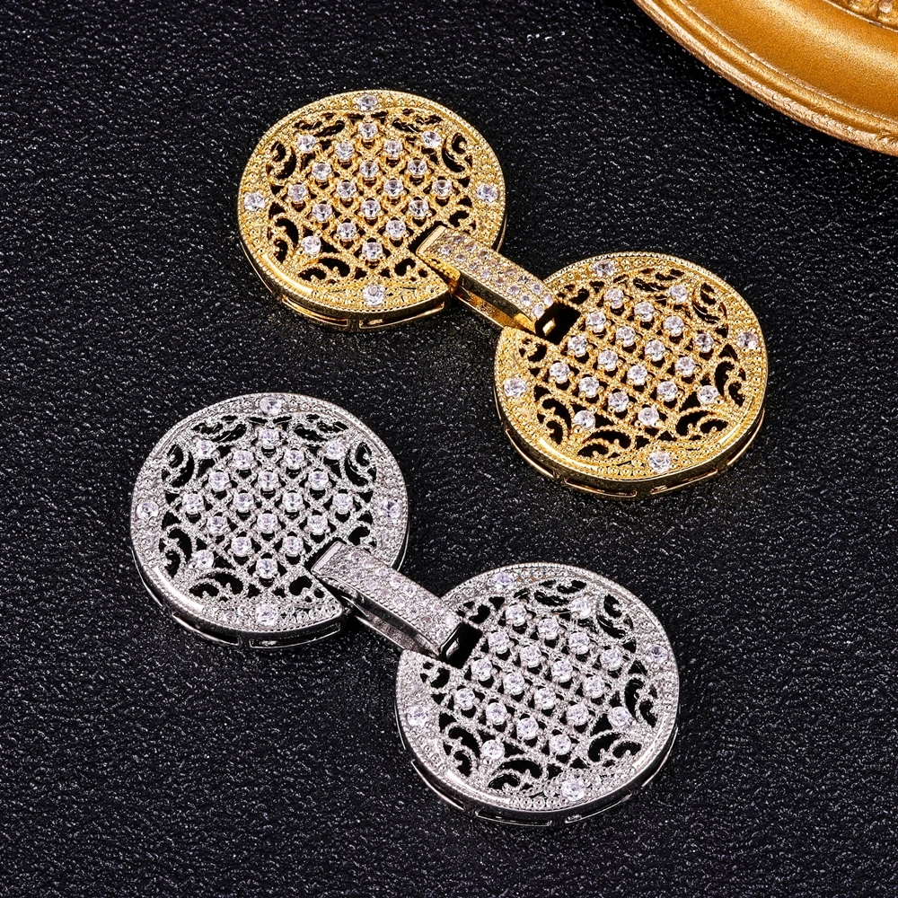 Juya DIY Needlework Beads Jewelry Accessories 18K Gold Silver Plated Decorative Flower Connector Fastener Hook Clasps Supplies