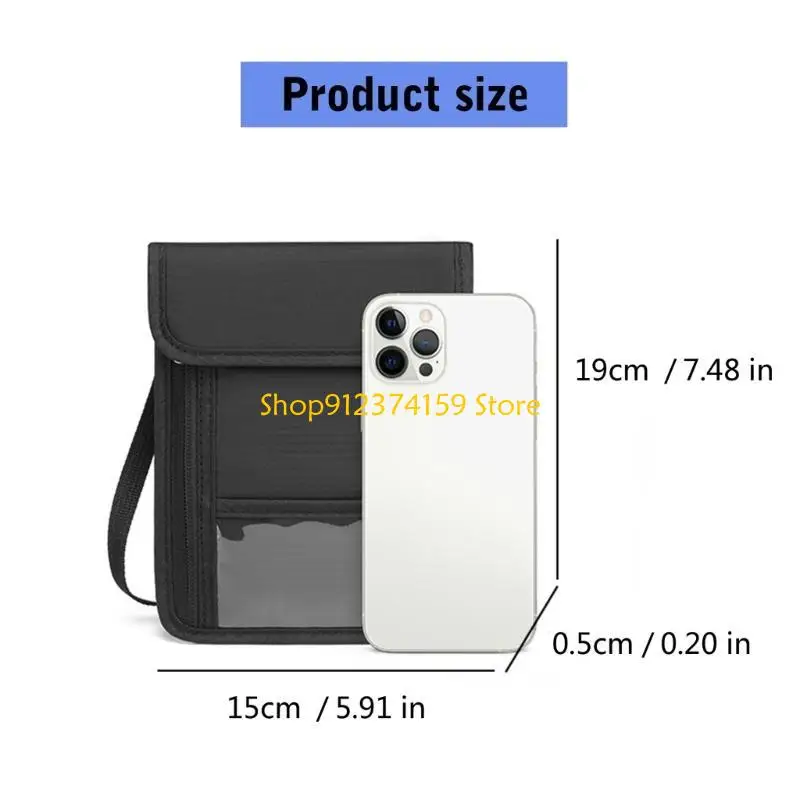 

G5AE RFIDS Travel Neck Wallet Secure Holder and Money Adjustable Neck Strap to Keep Cash,Credit Cards Safe