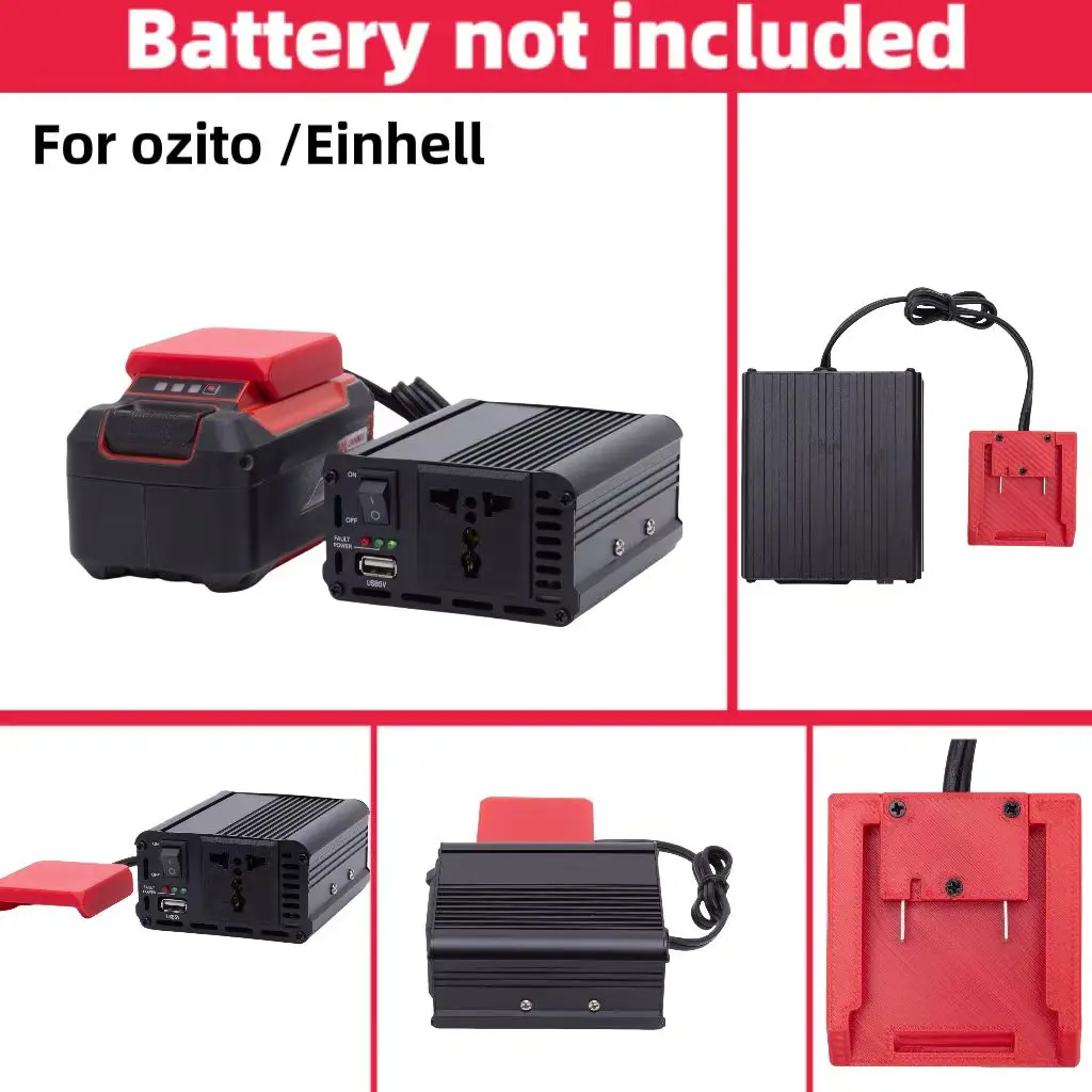 Imagem -05 - Inversor sem Fio de 200w para Estação de Energia Portátil Compatível com Bateria Einhell 18v para Einhellozito 18v Bateria Ferramenta ac com Usb