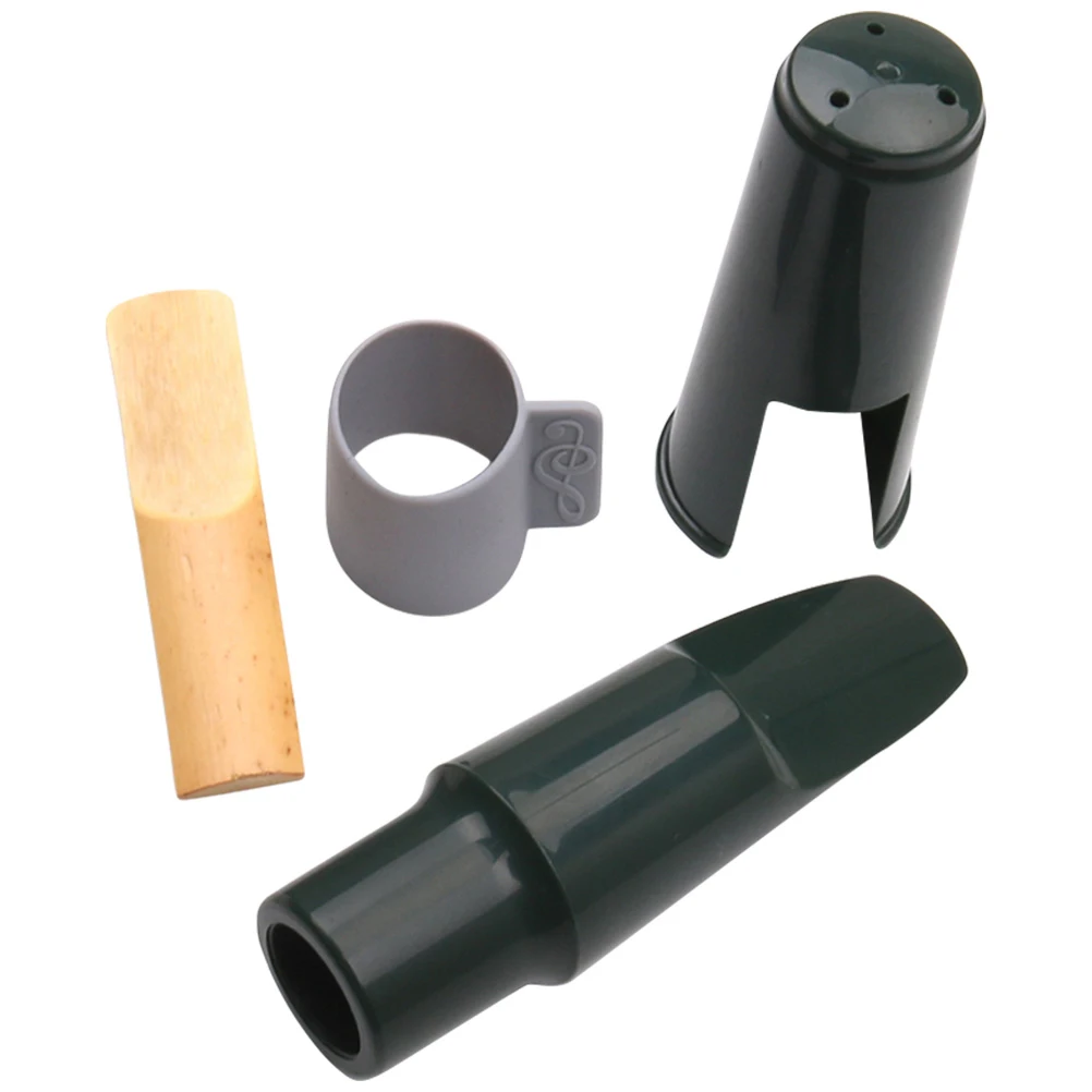 

1 set Alto Saxophone Mouthpiece Kit Ligature Accessories Plastic Cap Metal Sax Clip For Saxophone Parts Repair Replacement