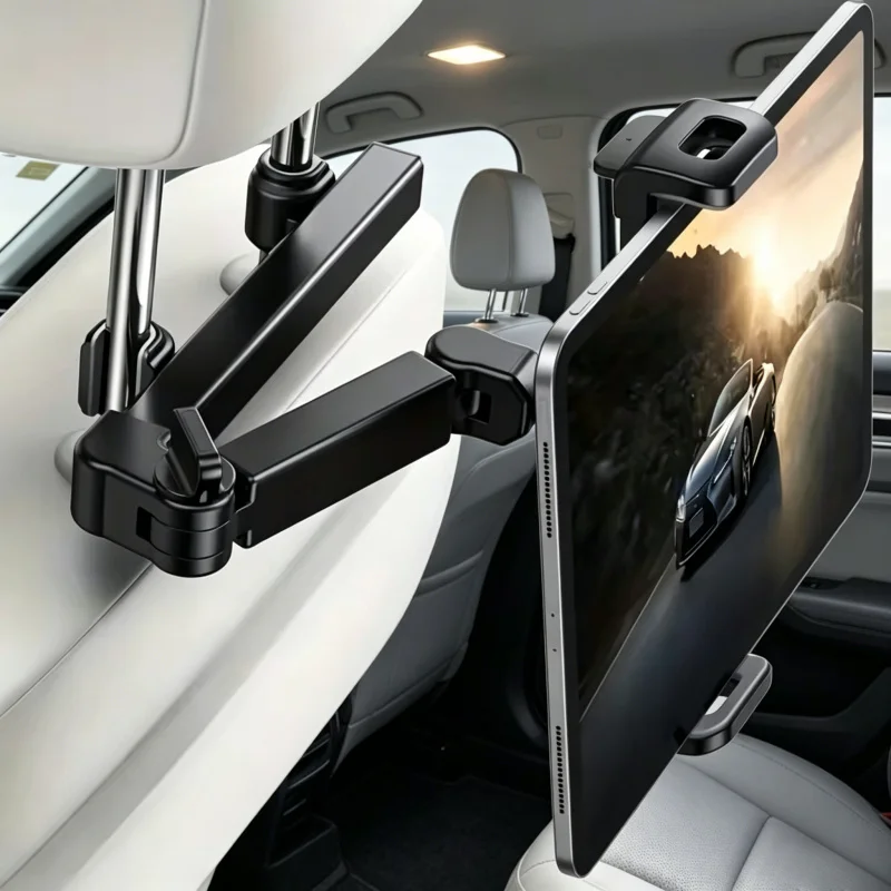 Suporte para Tablet no Encosto de Cabeça do Carro, Compatível com iPad Air Mini e Telefones/Tablets de 4.7-12.9 polegadas