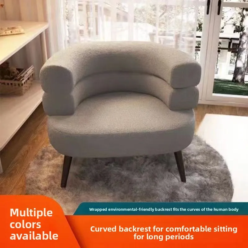 

Minimalist Household Goods Lamb Wool Lazy Sofa Chair Living Room Bedroom Cloakroom Single Sofa Makeup Chair Dresser Chair