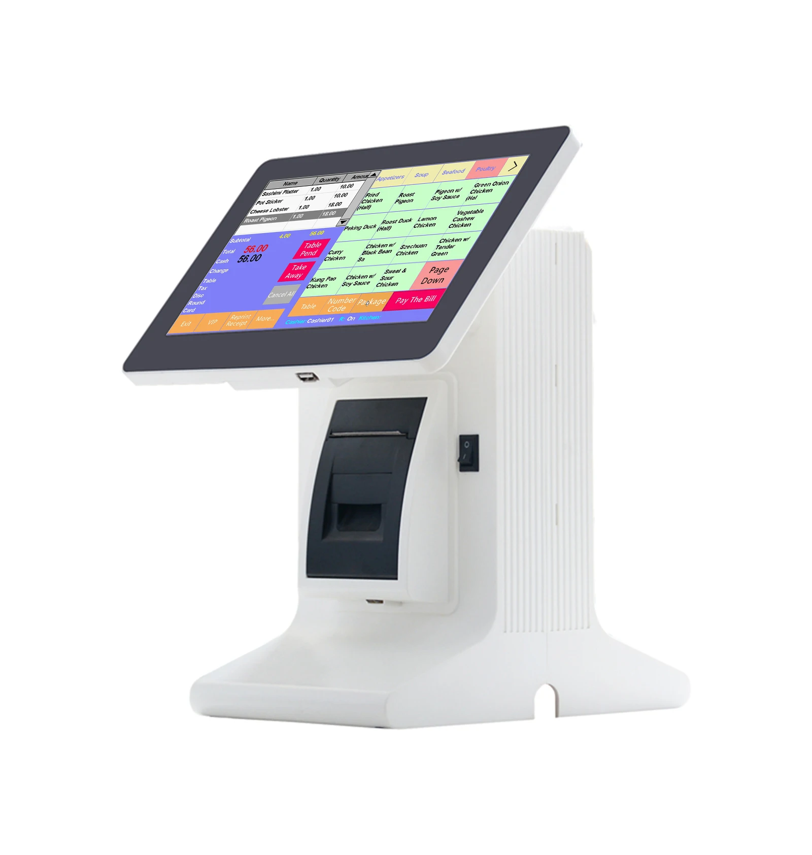 E86d Goedkope Kassa Machine Eenvoudig Te Bedienen Allemaal In Één Touchscreen Kassa Met Ingebouwde Printer En Engelse Software