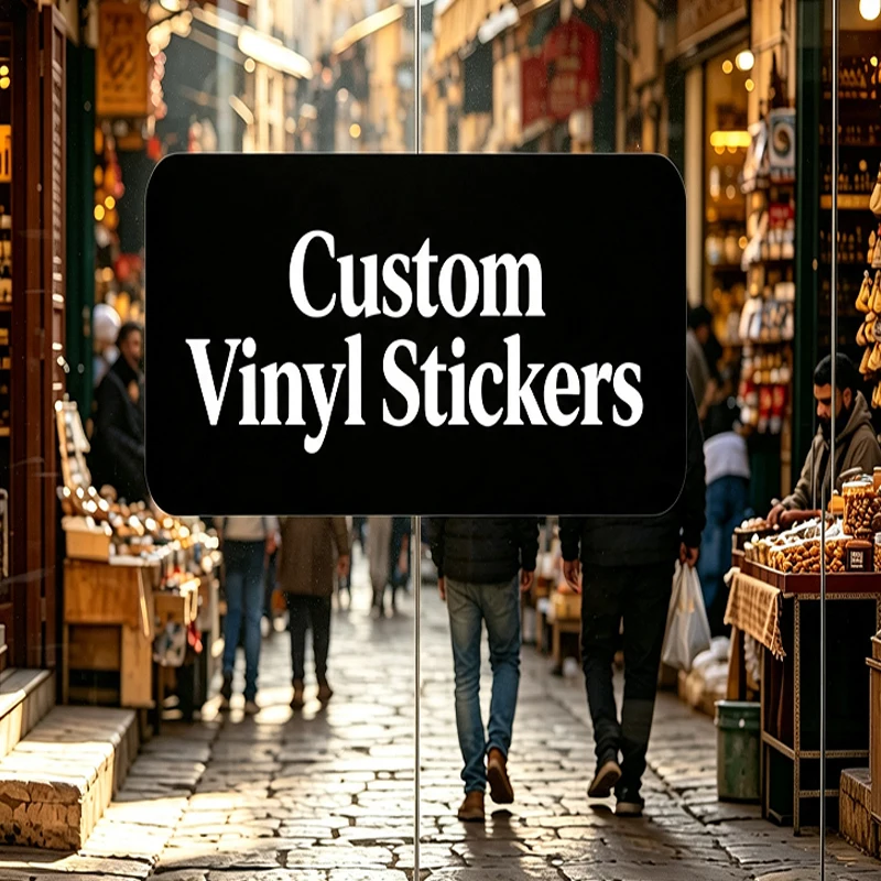 Custom Stickers Pvc Waterproof Suitable  Supermarket Hotel School Beauty Salon Decoration  Discount Promotion Business Activitie
