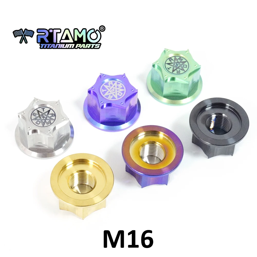 

RTAMO Titanium Alloy Nut M16x1.5p Motorcycle Axle Blind Nut Closed End Nuts Fit for Bicycle Motorcycle Modified