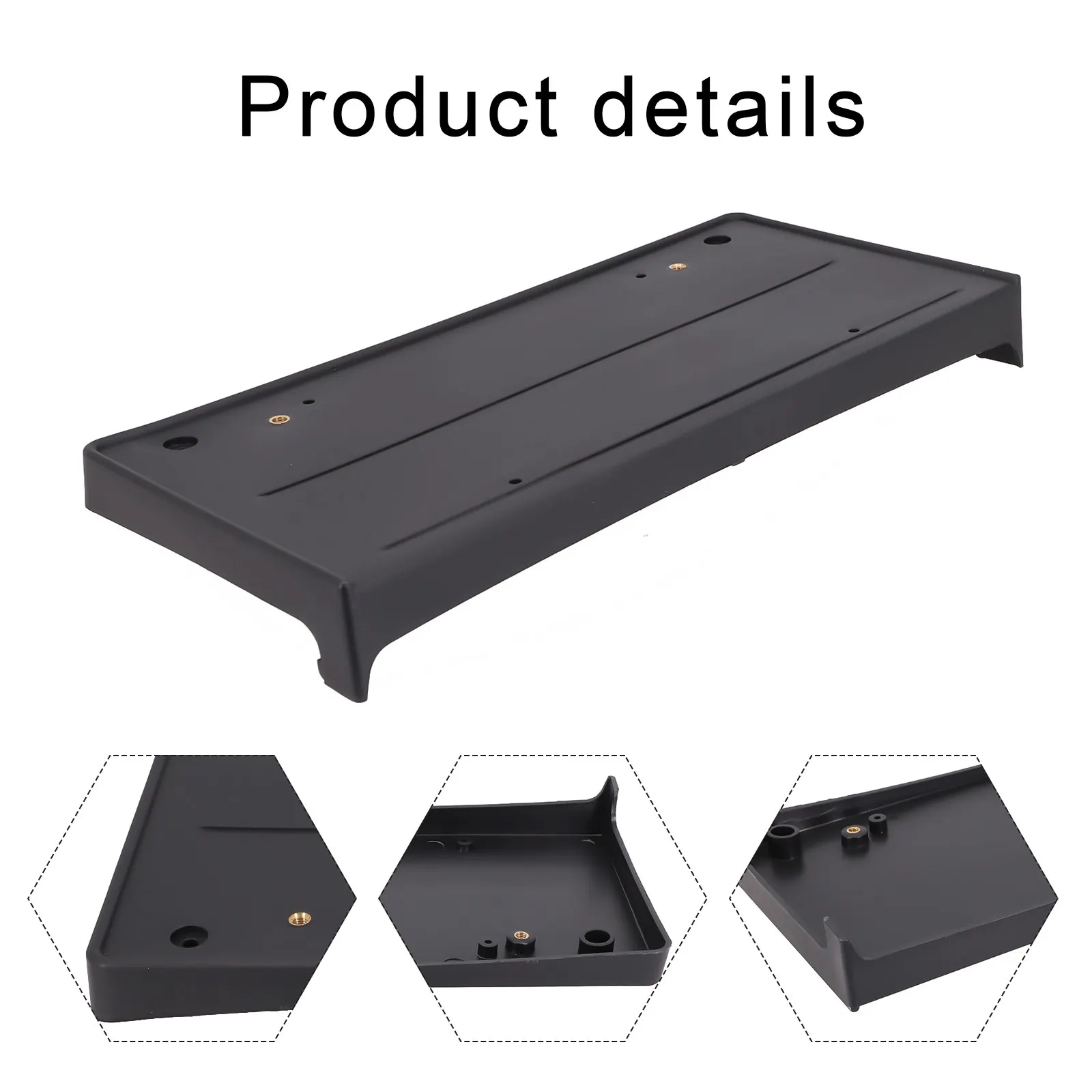 

License Plate Bracket Front For BMW 3SERIES 0608 Sedan Wagon Direct Replacement Easy Installation Black Color