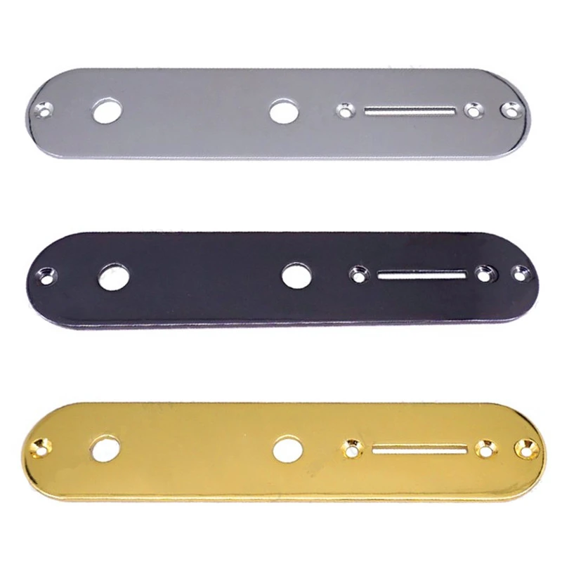 Metal Switch Control Plate Electric Guitar Pot Wiring Cover Chrome Black Accessories 1Pcs