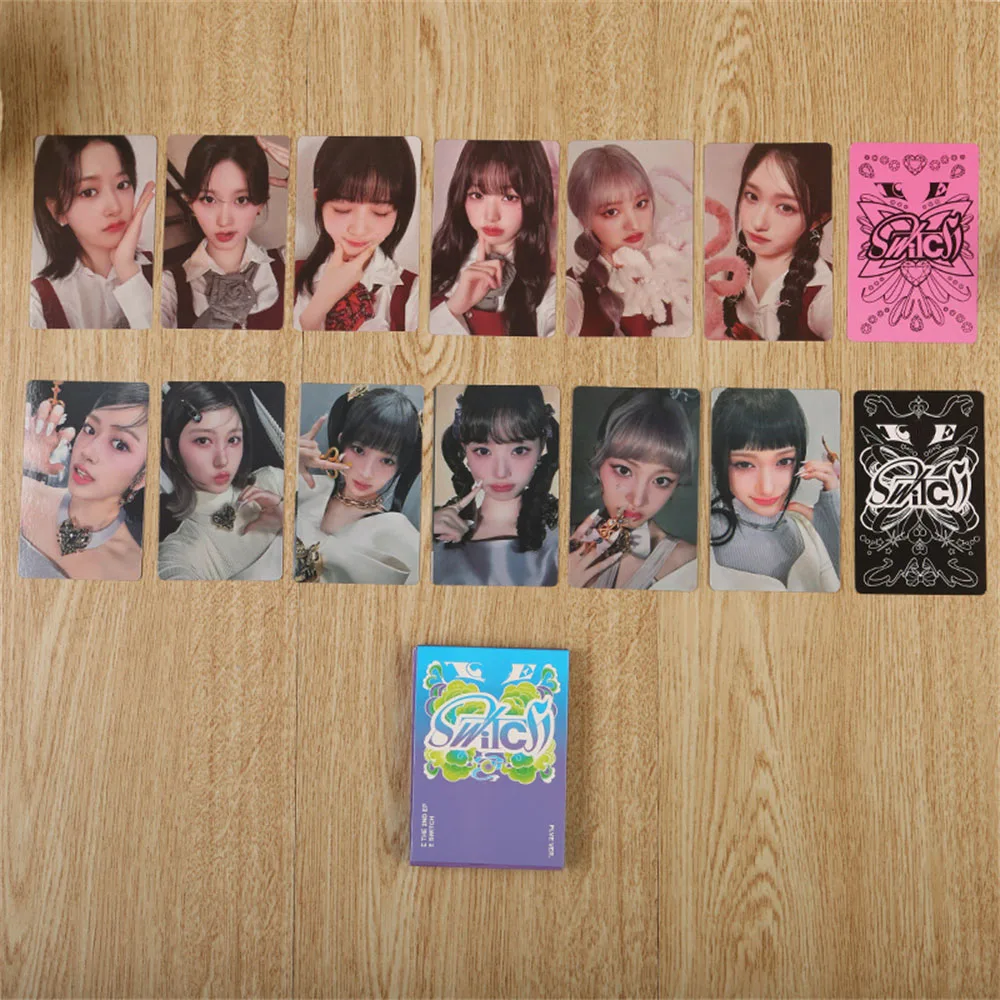 KPOP SWITCH Album Postcard Yujin Gaeul Wonyoung LIZ Rei Leeseo Personal Photocard tarjetas Lomo de doble cara regalo de colección para fanáticos