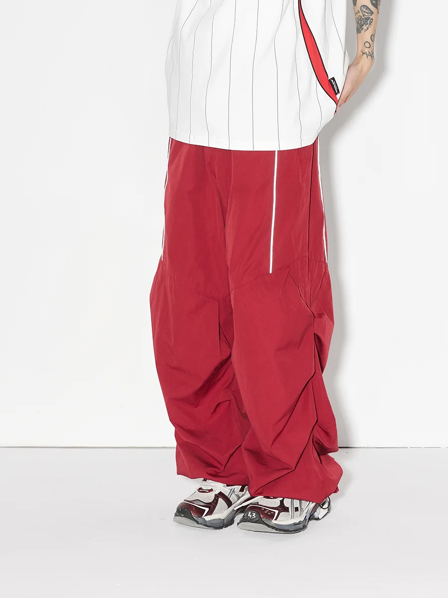 

XONLIFE Casual Dstring Pants Reflective Strip Loose Fit ex Retro Spor Leisure Trousers for Men And Women