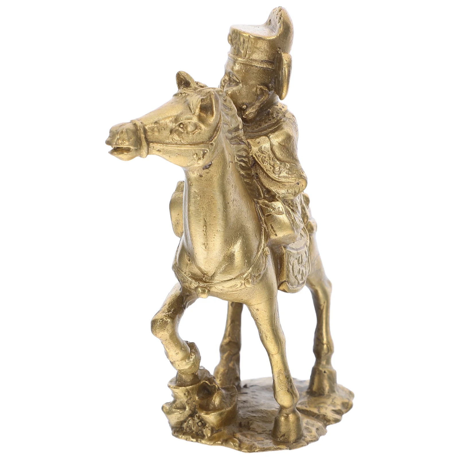

Premium Brass Wencaishen Riding Horse Sculpture for Feng Shui Balance Home Decor Chinese Tradition Ornament