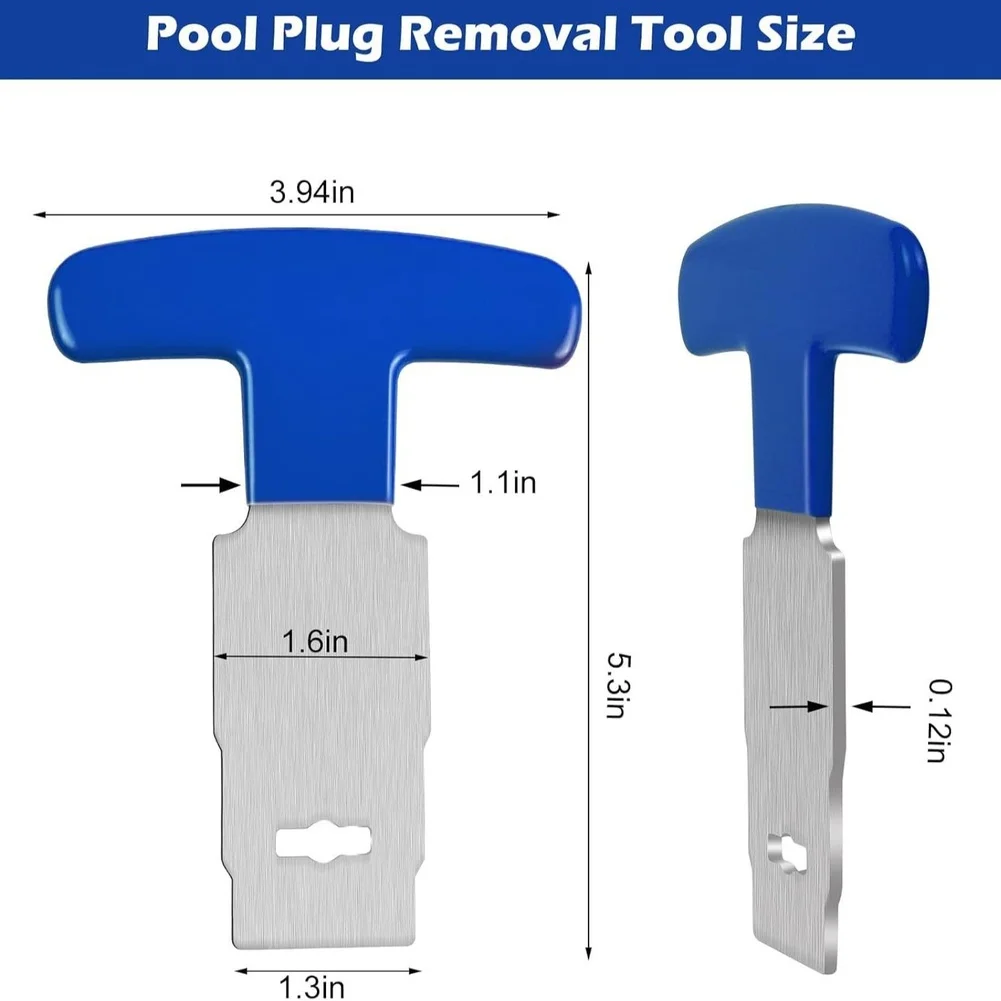 2pcs Pool Removal Tool Stainless Steel Pool Jet Removal Tool With Handle Grip For Above Inground Pools Pool Removal Tool