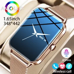 2024 New ultra-thin stylish women's smartwatch 1.65inch full screen touch heart rate health monitoring waterproof smartwatch