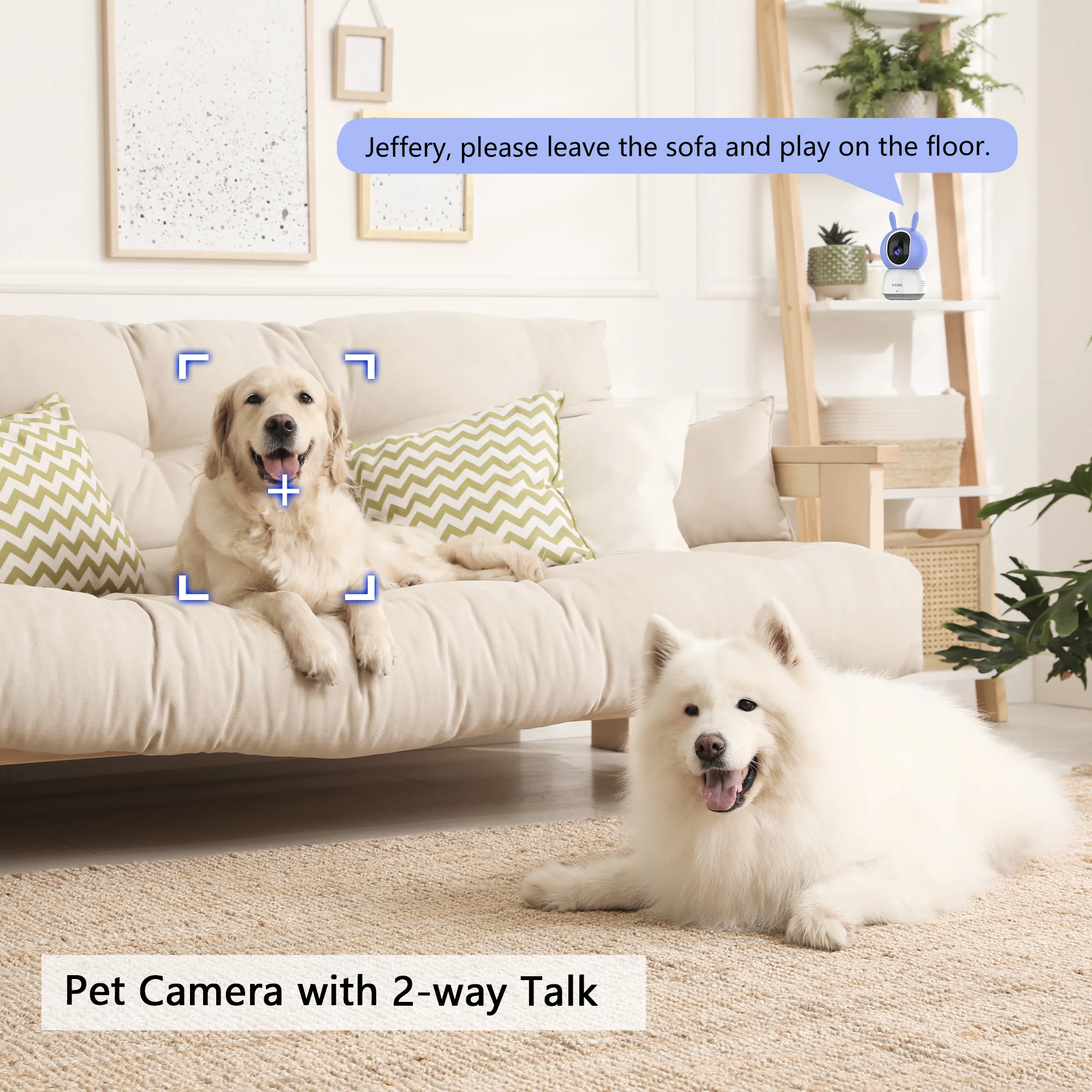 KAWA 2K Wifi Survalance Cameras IP Camera 360° Smart Home Alexa Wireless Indoor Security Pet Baby Track Monitor See by Mobile