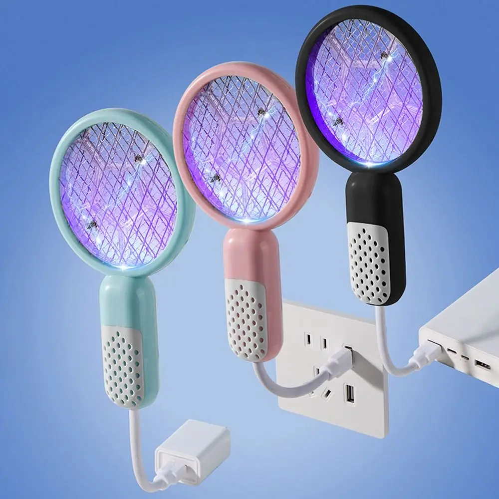 

Compact Mini USB Mosquito Swatter UV Light Electric Shock Insect Racket Simple Portable Mosquito Killer Lamp Household
