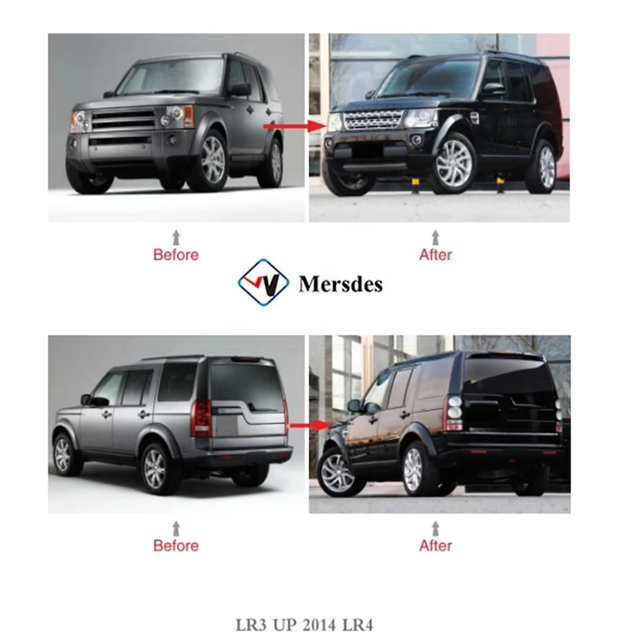 Brand New High Bumper Bodykit Upgrade Facelift for Discovery 3 LR3 Discovery 4 LR4 2014 Screw-On Perfect Fitment 2