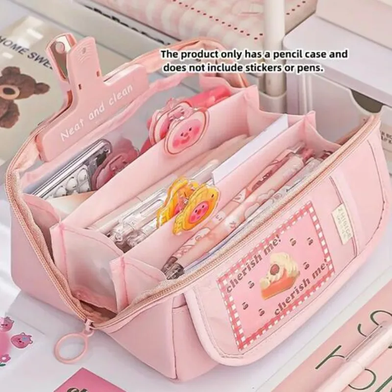 Large Capacity Pen Bag Pencil Case Aesthetic Pencil Pouch School Bag Gift Supplies Organizer Stationery Cute PencilCase