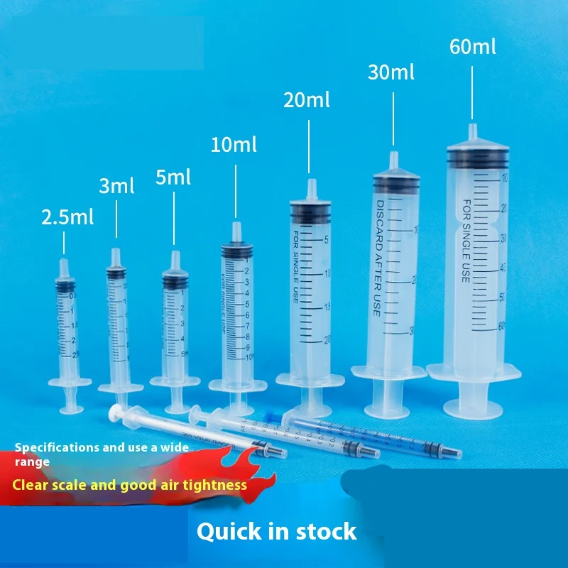 

20pcs Small size straight syri 1ML 3ml 5ml 10ml plastic syringe Nutrient Syringe Tools Sampler Measure Tool Parts