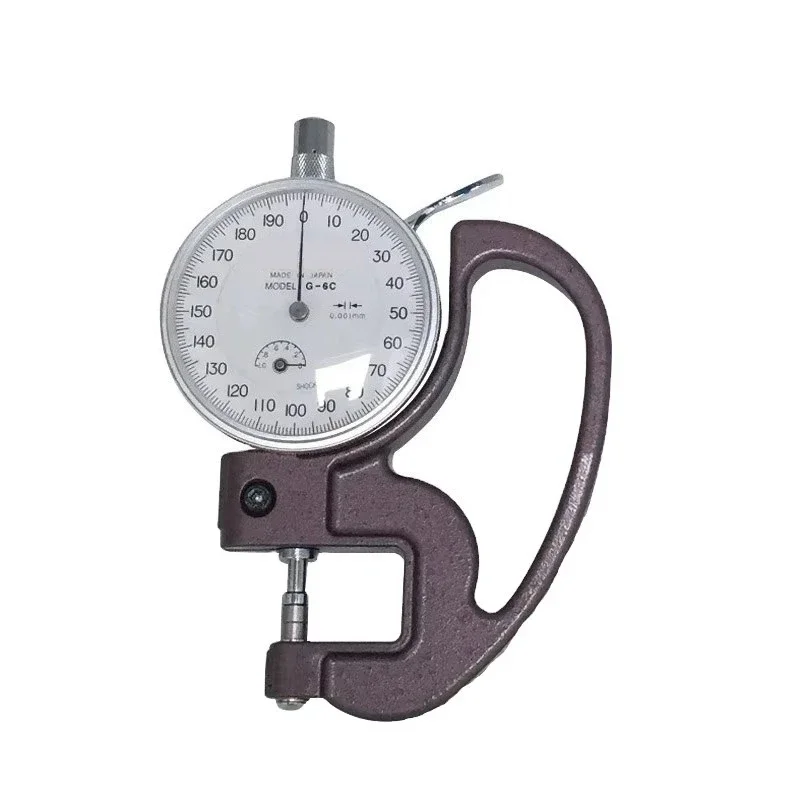 

PEACOCK G-6C Dial Thickness Tester 0-1mm 0.001mm Precision Thickness Gauge 20mm Measurement Range for Quality Control