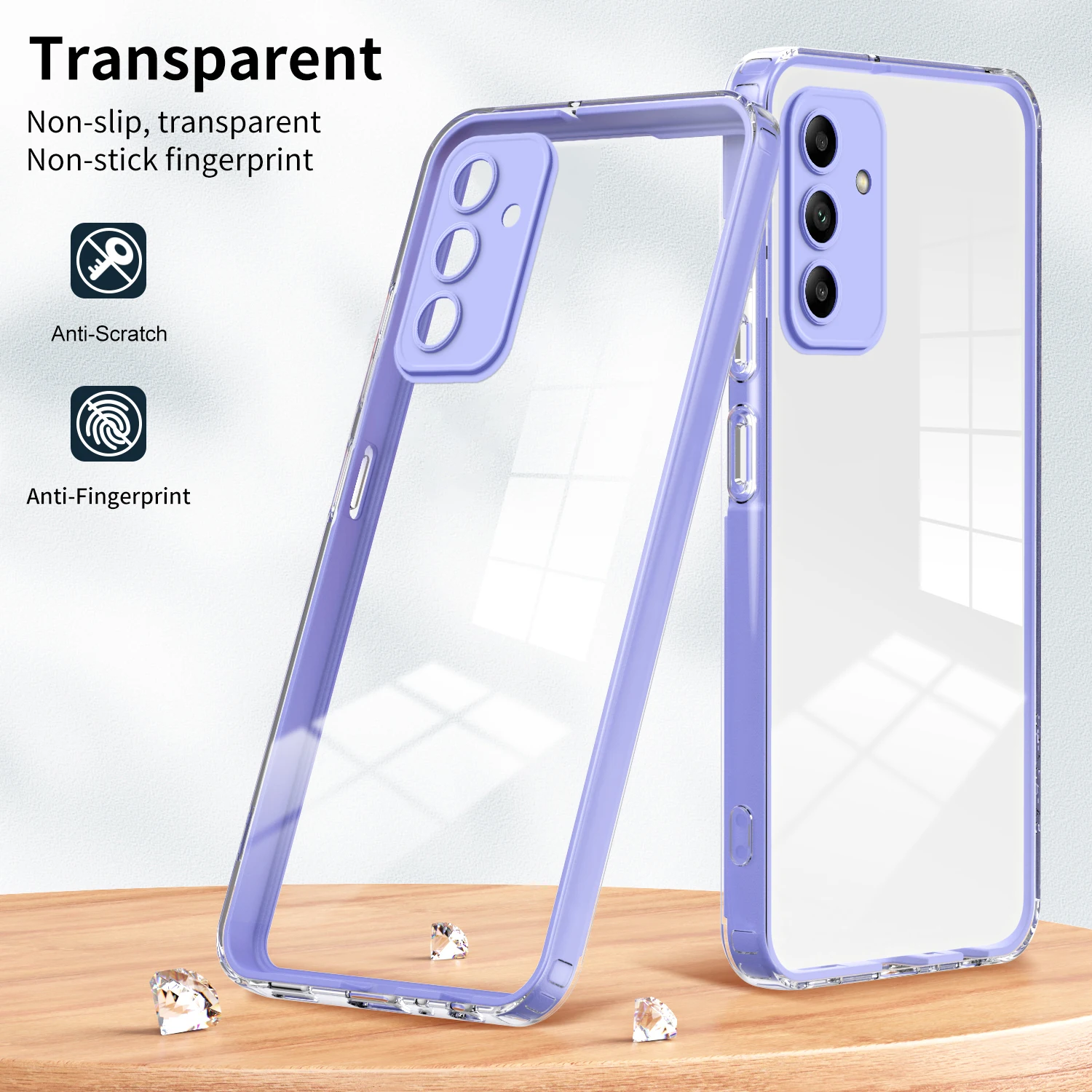 for Samsung Galaxy A05s Case 3 IN 1 Frame Clear Luxury Soft Edges Hard Phone Cover SamsungGalaxyA05s SM-A057F/DS SM-A057M/DS