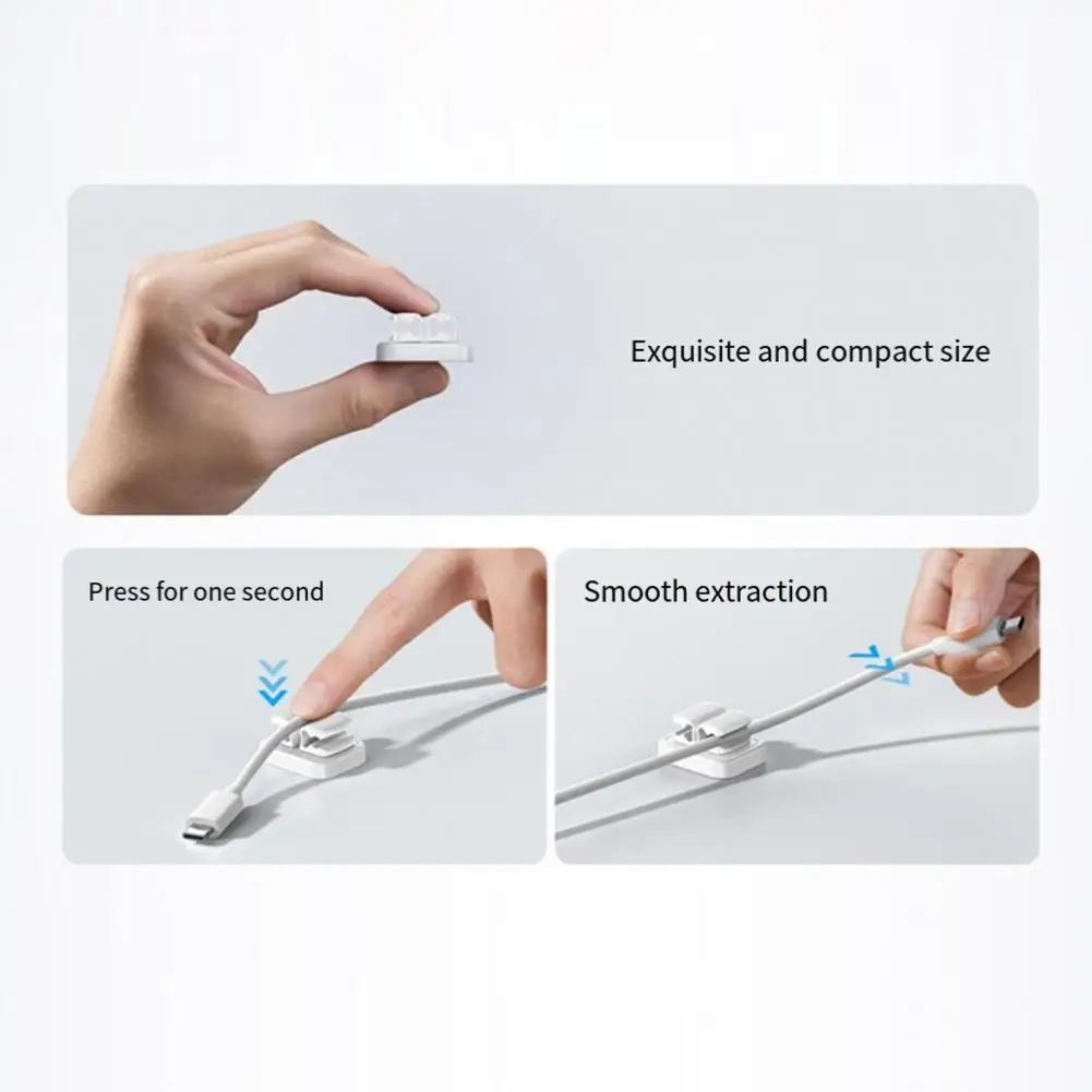 Cord Organizer Decorative Cable Clips 3 Pcs Cable Organizer Clips Adjustable Cord Holders with Adhesive Backing for Charger