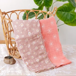 Elinfant 2PCS Set Soft Baby Towel Stroller Cover Photopraphy Blankets, 100% Cotton Muslin Swaddle Blanket
